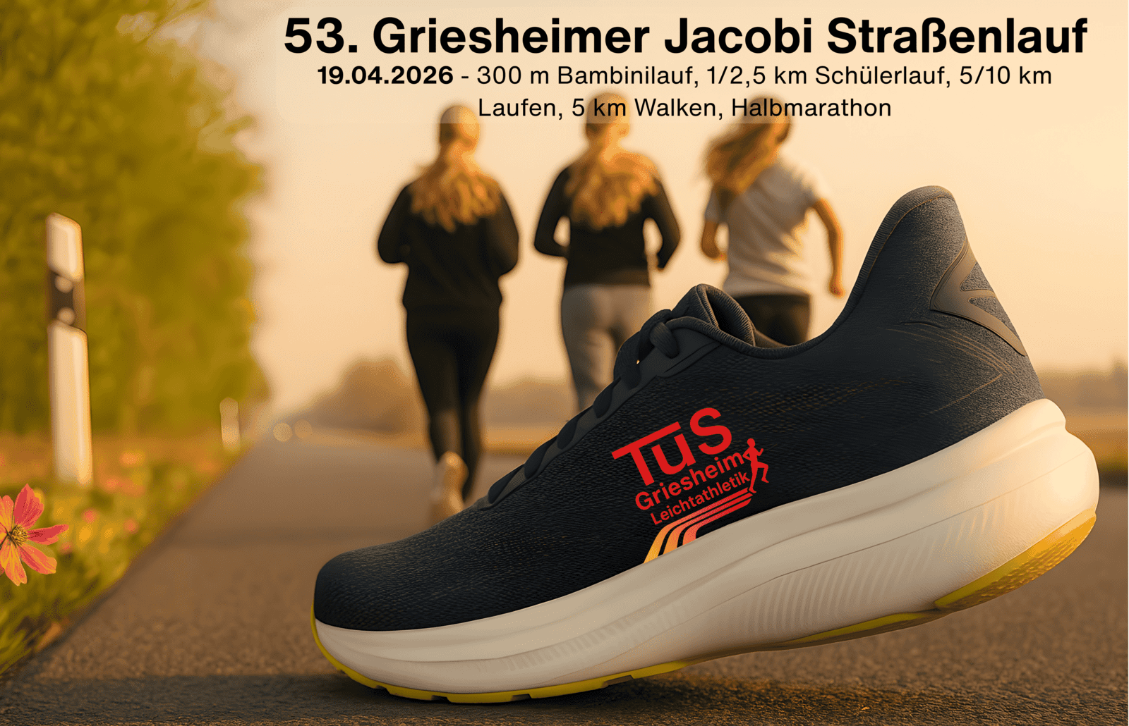 Postkarte Straßenlauf26 53. Griesheimer Jacobi-Straßenlauf